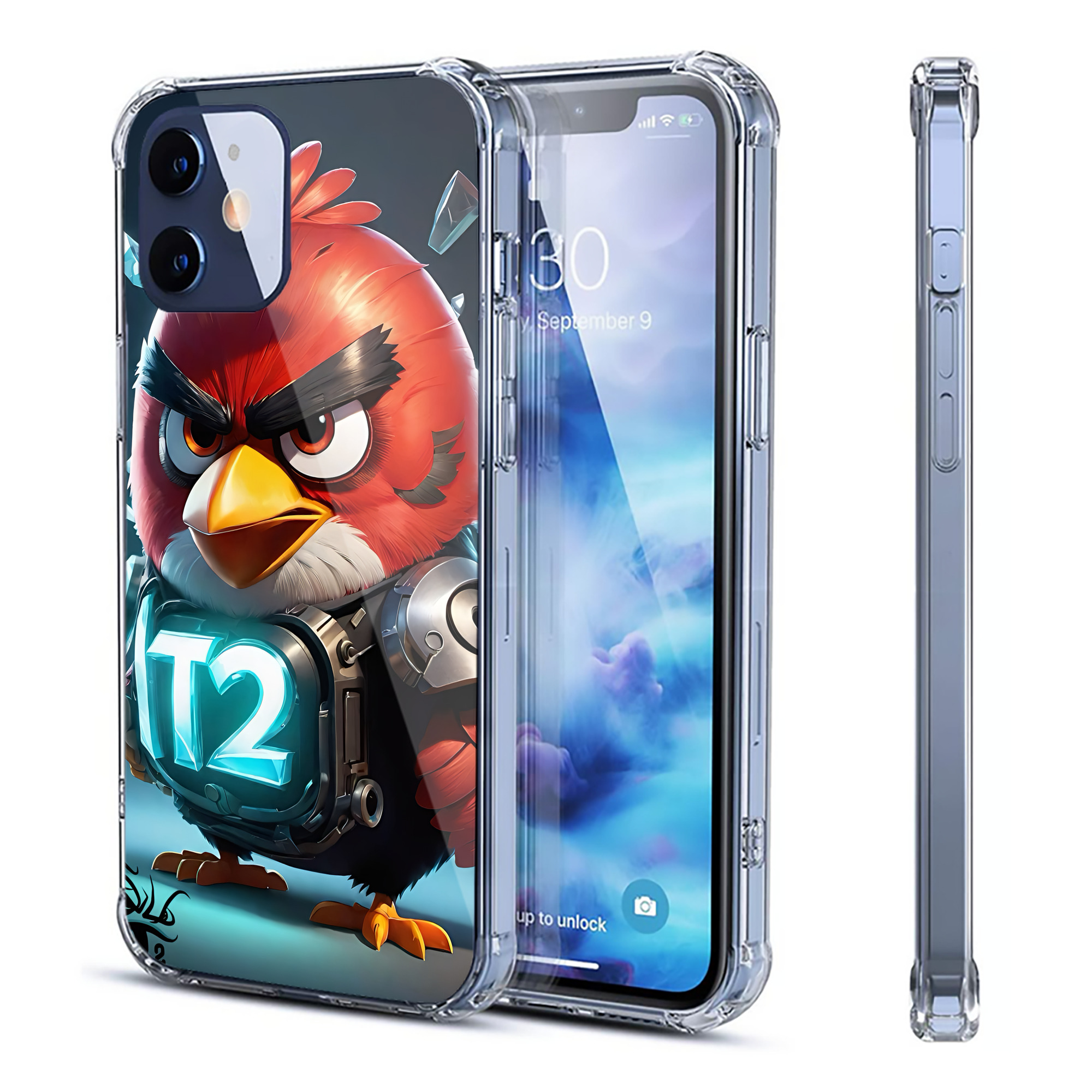 （画像用） Angry Birds アングリーバード 【iPhone 12シリーズ対応】透明スマホケース（クリアソフトケース）